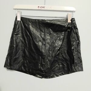 Charlotte Russe Black Faux Leather Mini Skirt